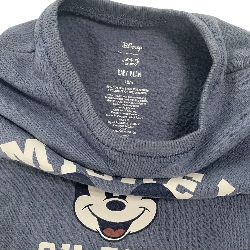Disney and Cat and Jack sweatshirts boys 18 months Mickey Mouse - Picture 3 of 6